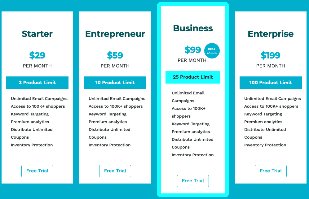  pricing plans of jump send 